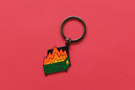 Welcome to My Life Enamel Keychain (Limited Edition - Dark Green)