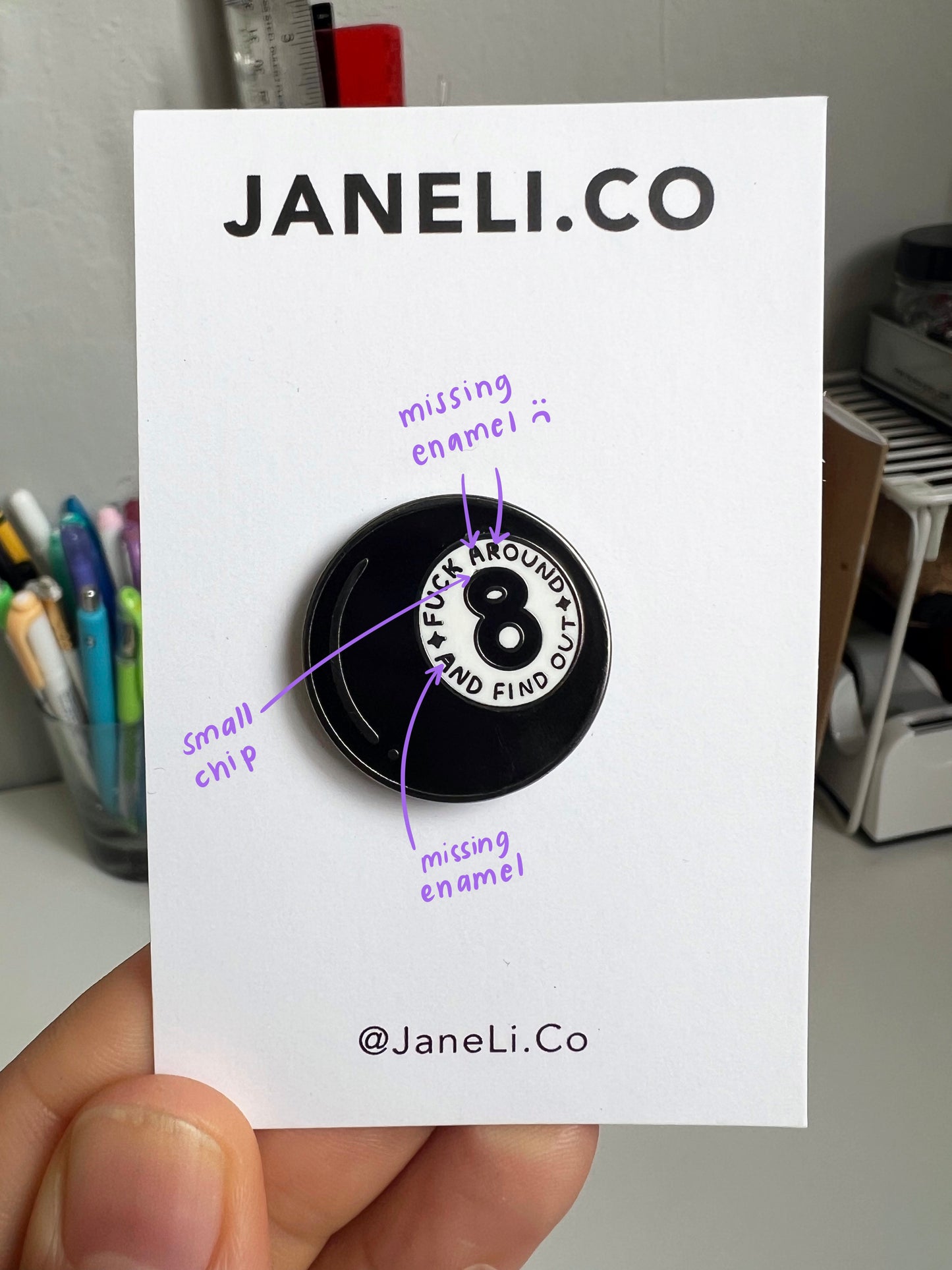 Fuck Around and Find Out Enamel Pin (Imperfect)